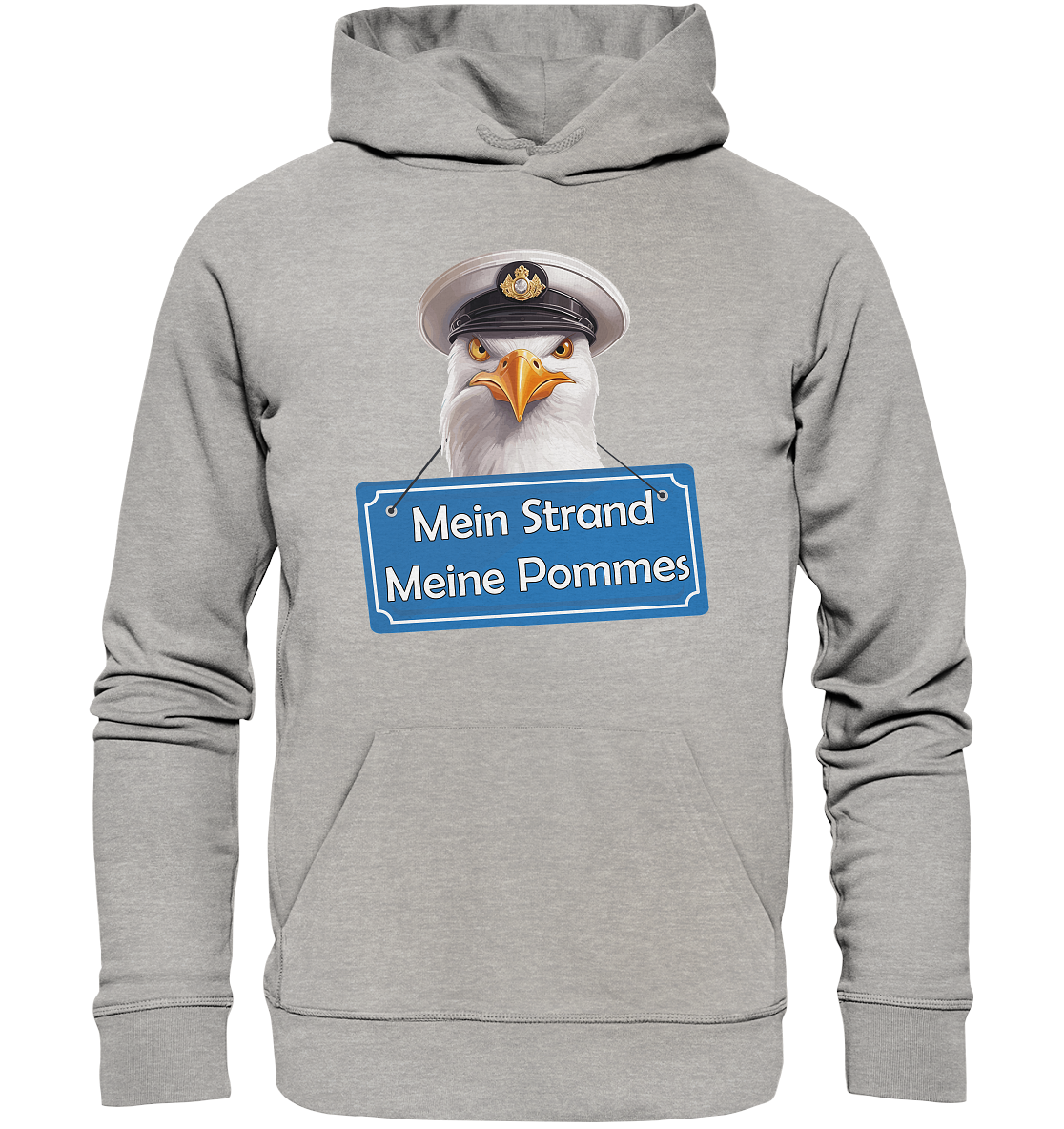 Mein Strand meine Pommes - Premium Bio Hoodie