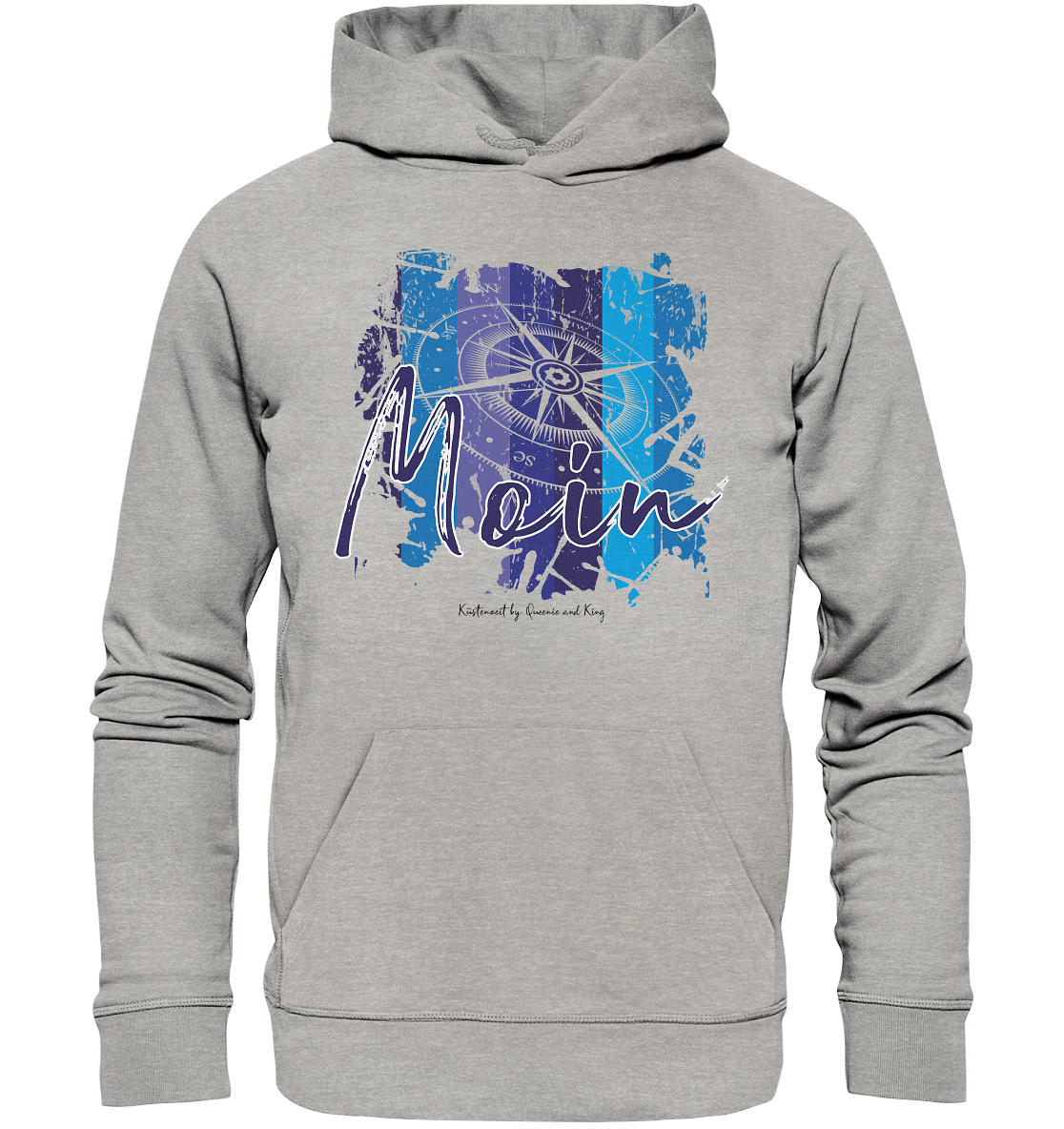 Moin Kompass Aquarell - Premium Bio Hoodie