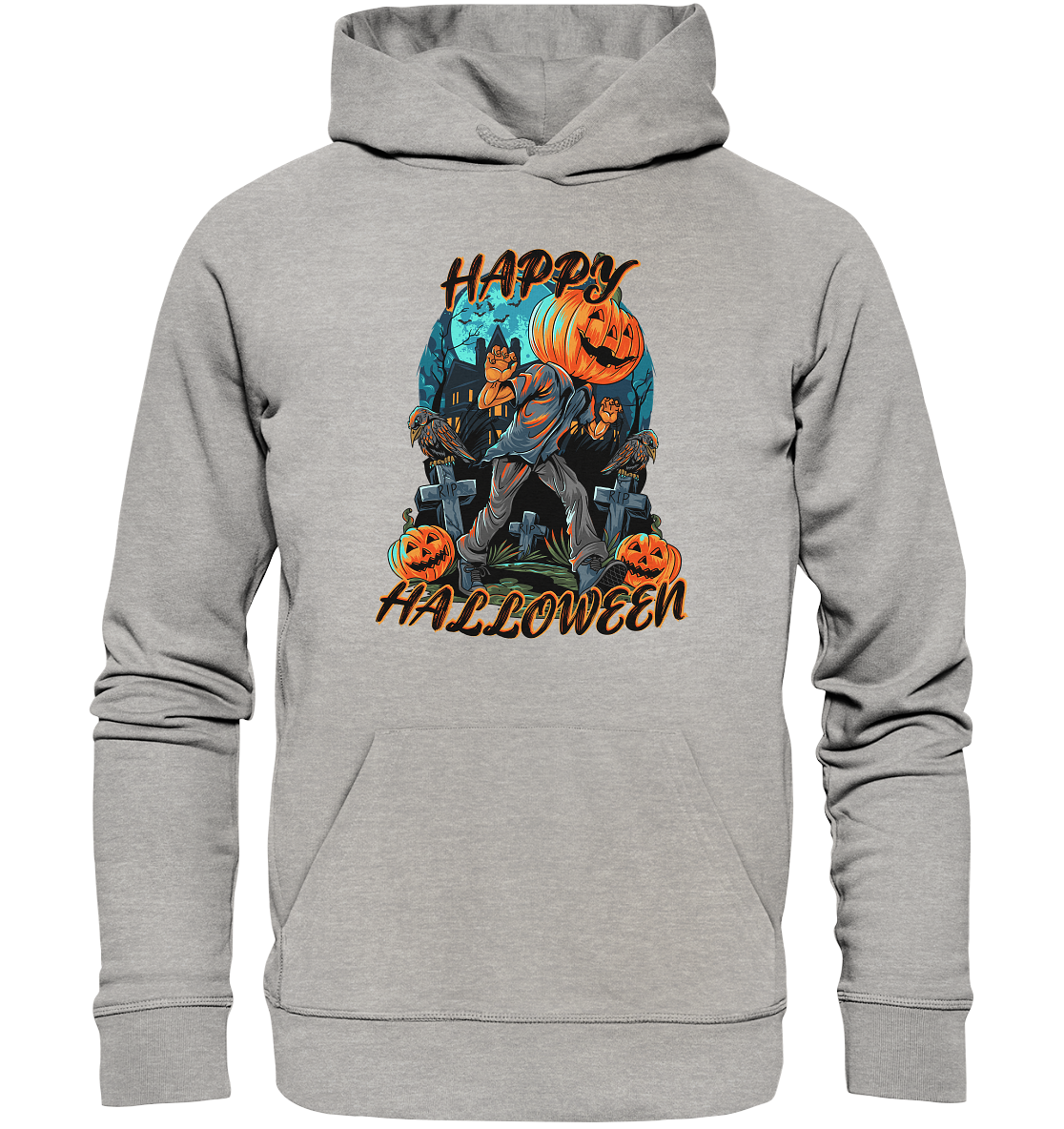 Happy Halloween Kürbiskopf - Premium Bio Hoodie