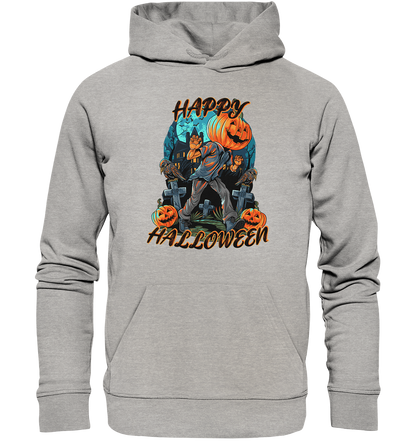 Happy Halloween Kürbiskopf - Premium Bio Hoodie