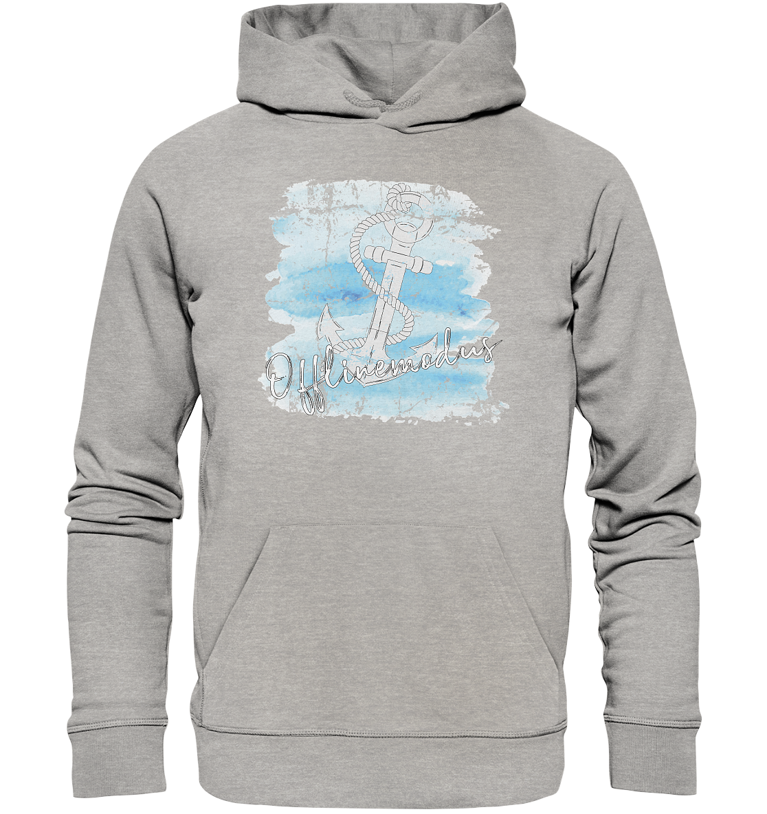 Offlinemodus Anker Aquarell - Premium Bio Hoodie