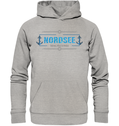 Nordsee Heimat Wind und Wellen Anker - Premium Bio Hoodie