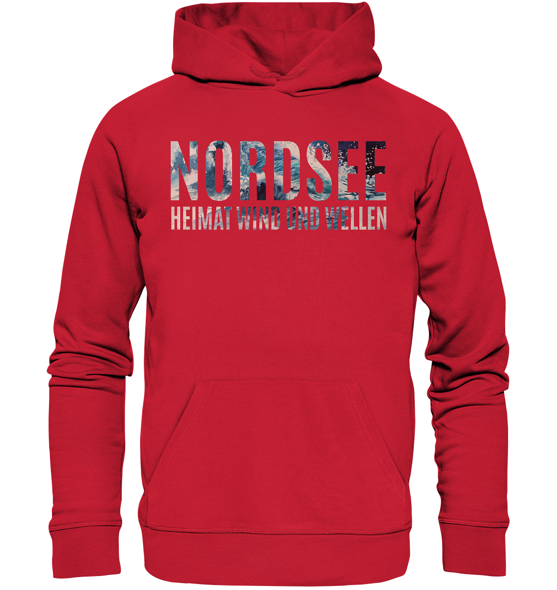 Nordsee Heimat Wind und Wellen - Premium Bio Hoodie