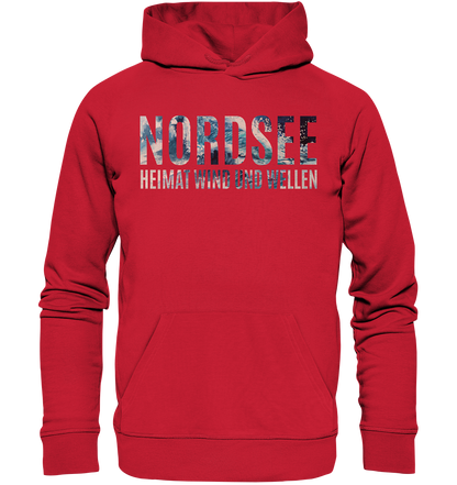 Nordsee Heimat Wind und Wellen - Premium Bio Hoodie