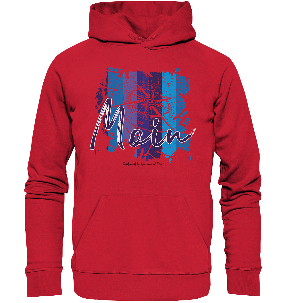 Moin Kompass Aquarell - Premium Bio Hoodie