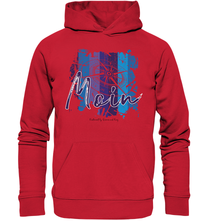 Moin Kompass Aquarell - Premium Bio Hoodie