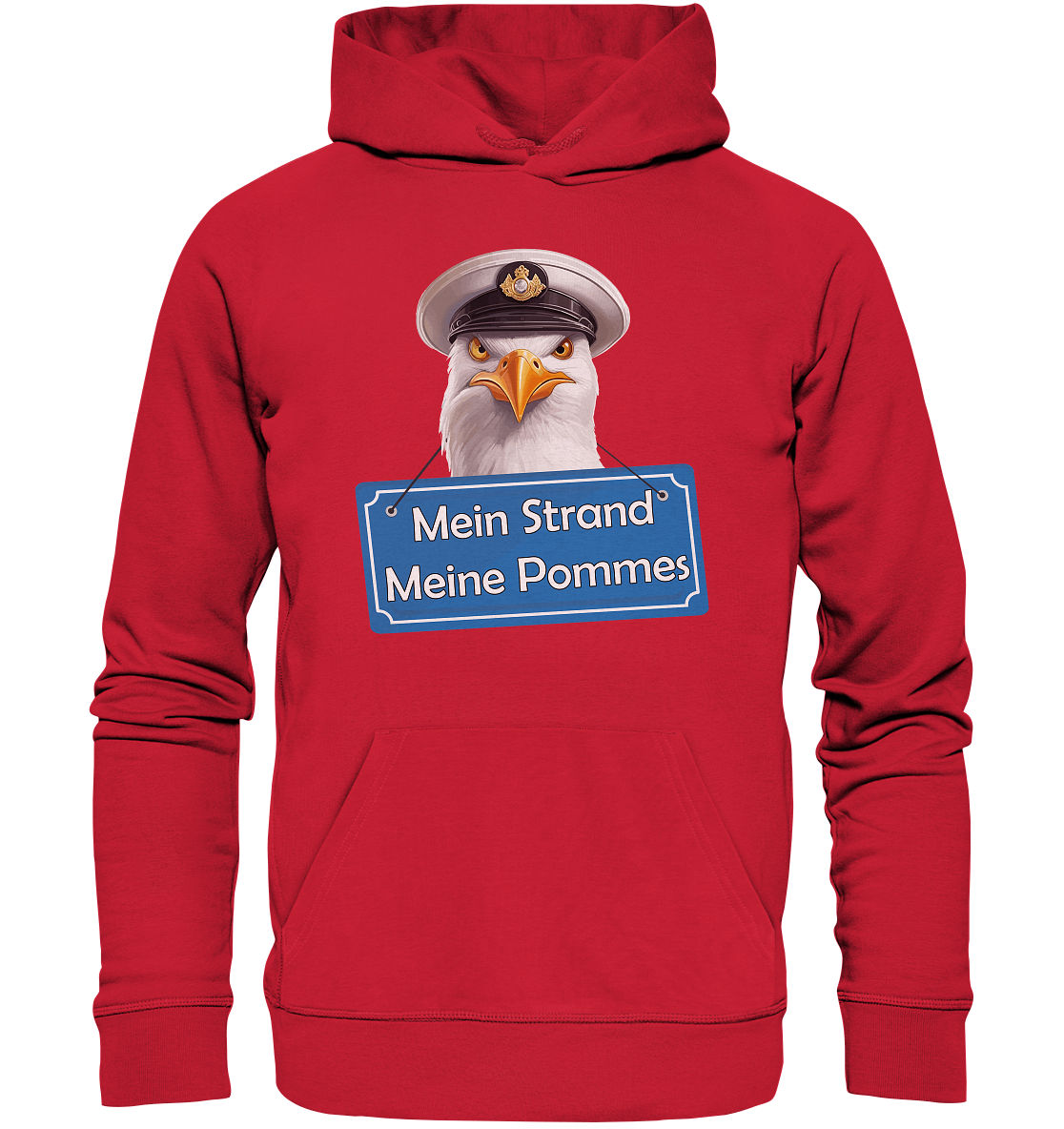 Mein Strand meine Pommes - Premium Bio Hoodie