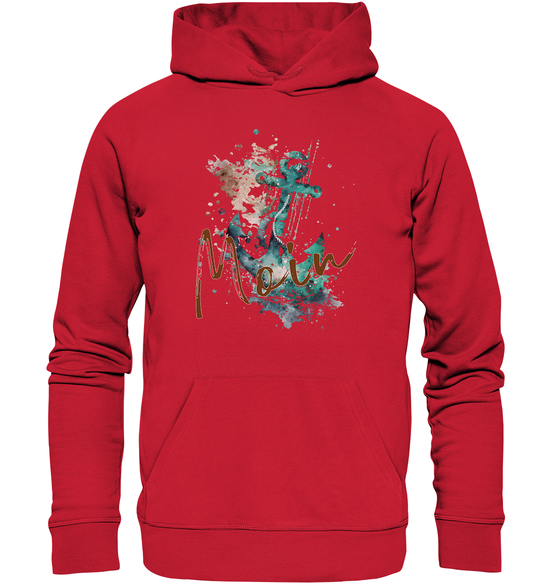 Moin Anker Aquarell - Premium Bio Hoodie