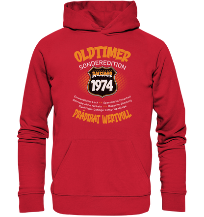 50 Geburtstag Oldtimer Baujahr 1974 - Premium Bio Hoodie