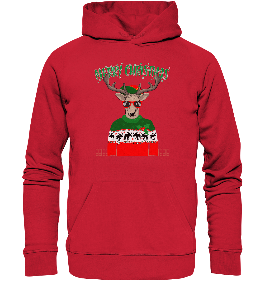 Merry Christmas Rentier - Premium Bio Hoodie