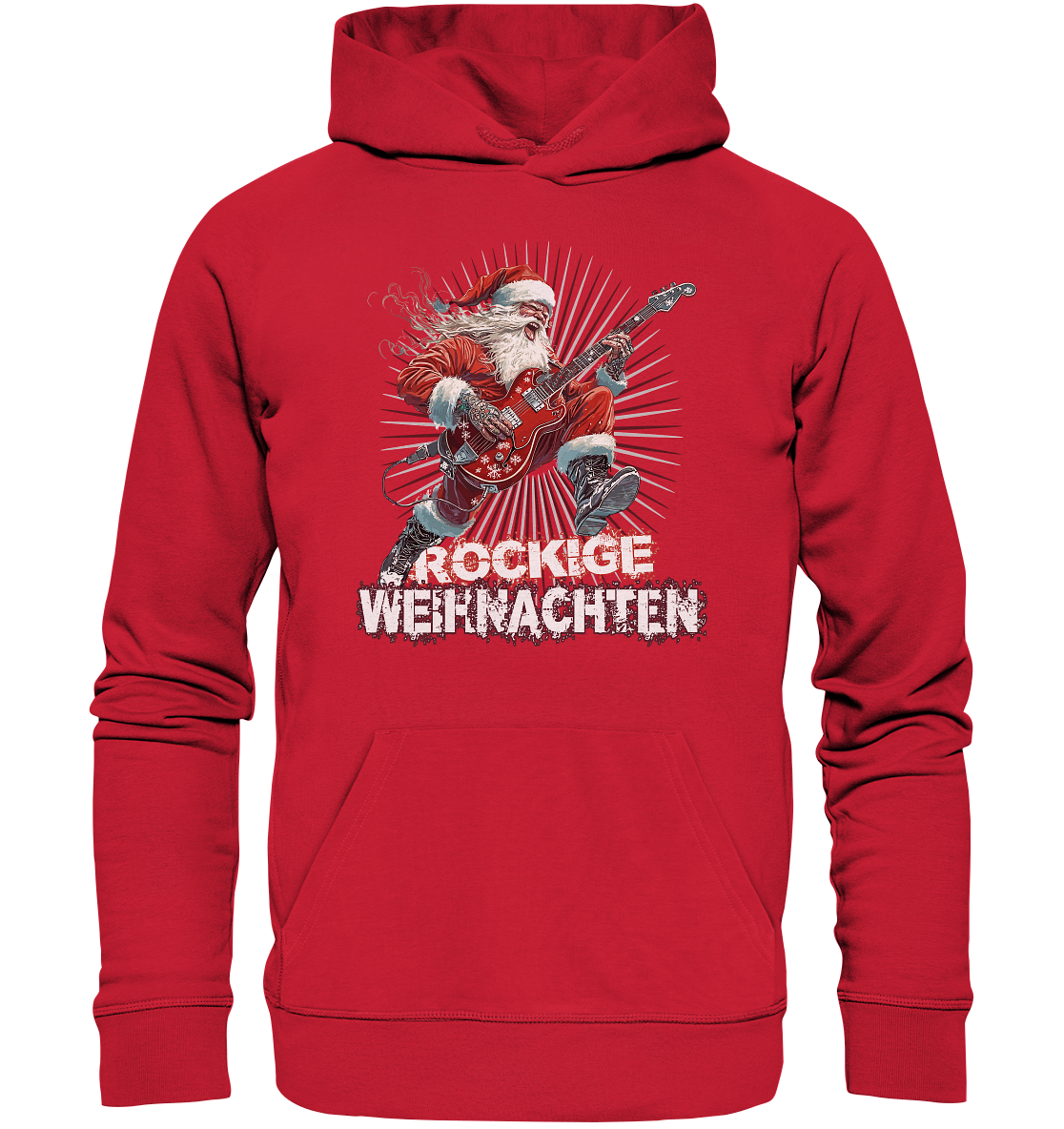 Rockige Weihnachten - Premium Bio Hoodie