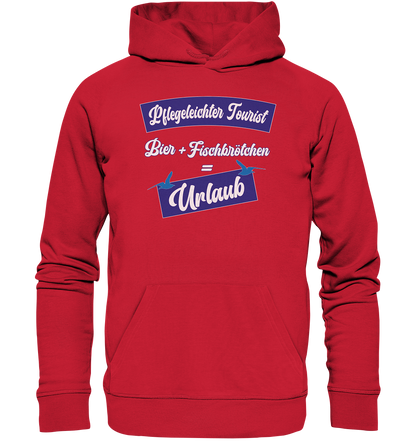 Pflegeleichter Tourist - Premium Bio Hoodie