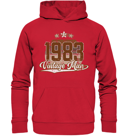 Vintage Man 1983 Geburtstag - Premium Bio Hoodie