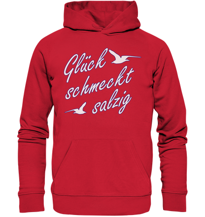 Glück schmeckt salzig - Premium Bio Hoodie