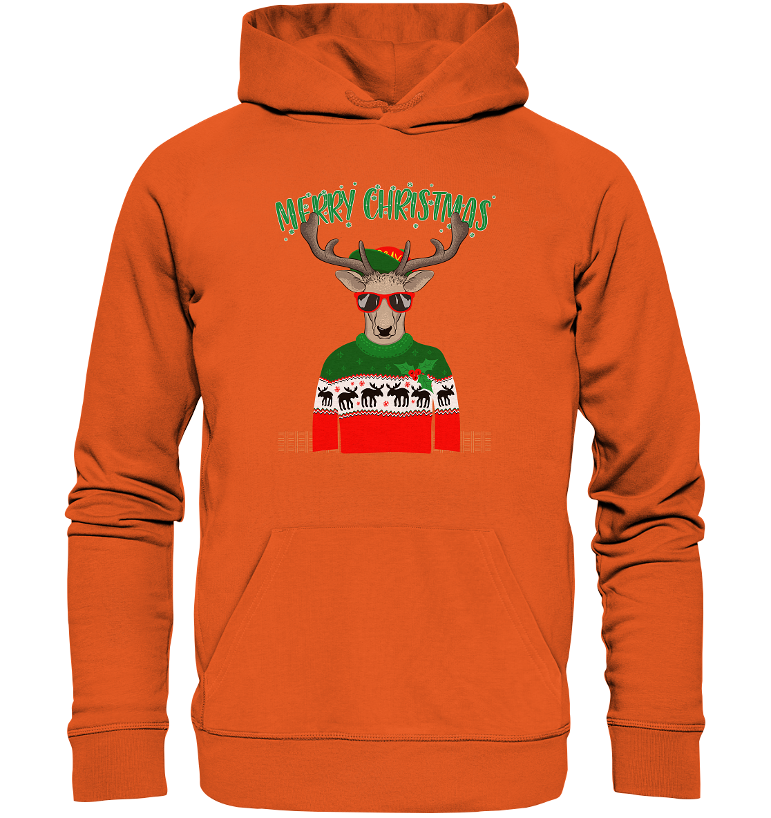 Merry Christmas Rentier - Premium Bio Hoodie