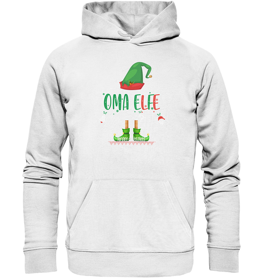 Oma Elfe Weihnachten - Premium Bio Hoodie