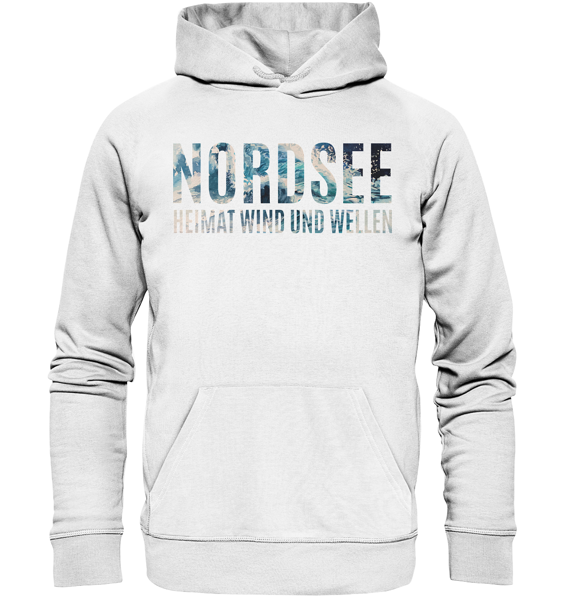 Nordsee Heimat Wind und Wellen - Premium Bio Hoodie