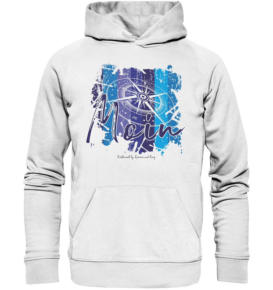 Moin Kompass Aquarell - Premium Bio Hoodie