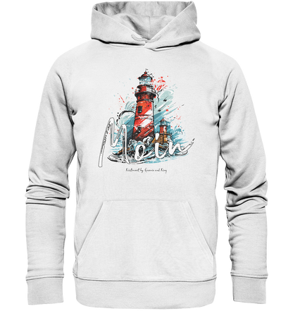 Moin Leuchtturm Aquarell - Premium Bio Hoodie