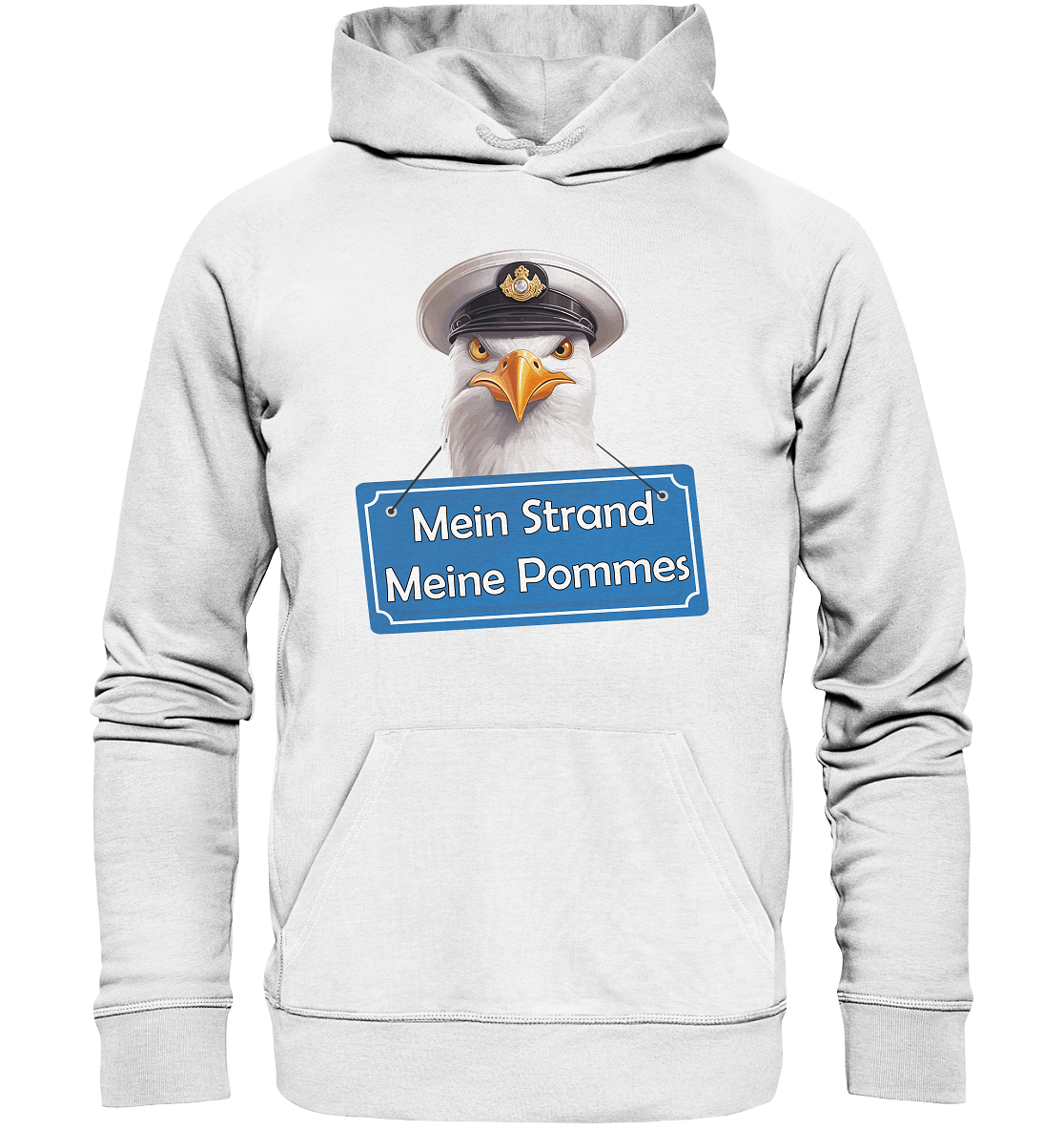 Mein Strand meine Pommes - Premium Bio Hoodie