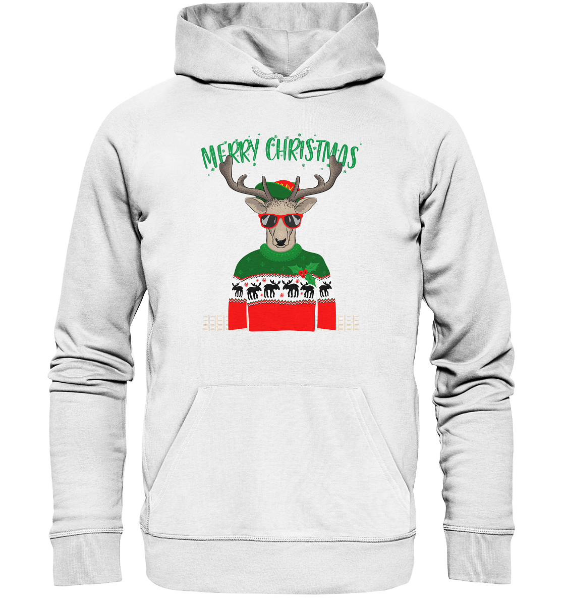 Merry Christmas Rentier - Premium Bio Hoodie