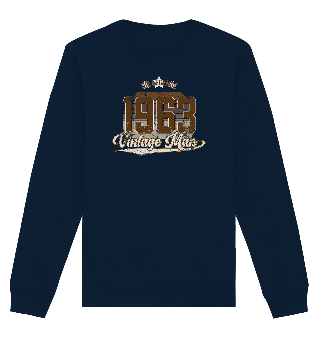 Vintage Man 1963 60.Geburtstag - Organic Unisex Sweatshirt