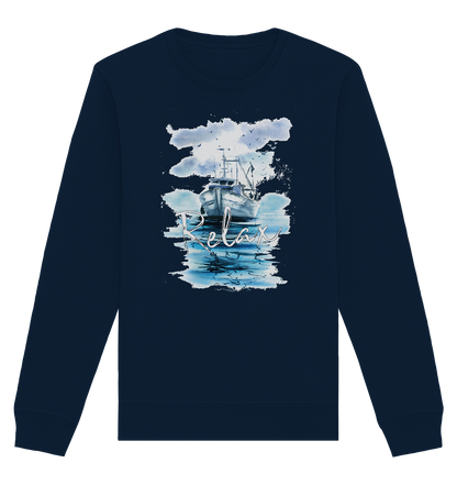 Relax Schiff Aquarell - Organic Unisex Sweatshirt