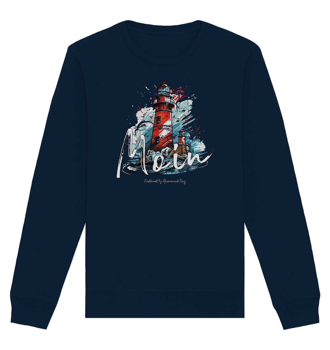 Moin Leuchtturm Aquarell - Organic Unisex Sweatshirt