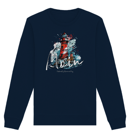 Moin Leuchtturm Aquarell - Organic Unisex Sweatshirt