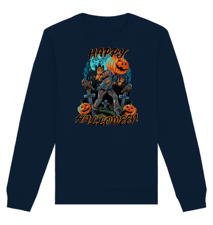 Happy Halloween Kürbiskopf - Organic Unisex Sweatshirt