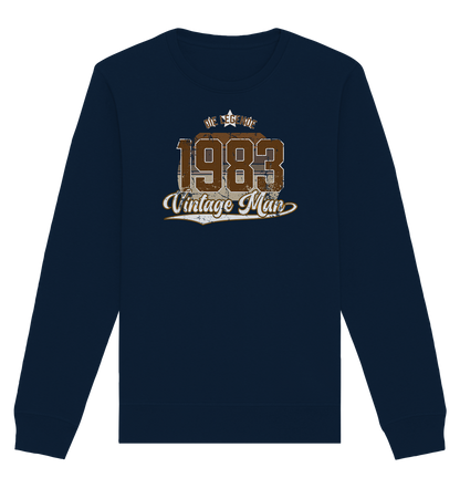 Vintage Man 1983 40.Geburtstag - Organic Unisex Sweatshirt