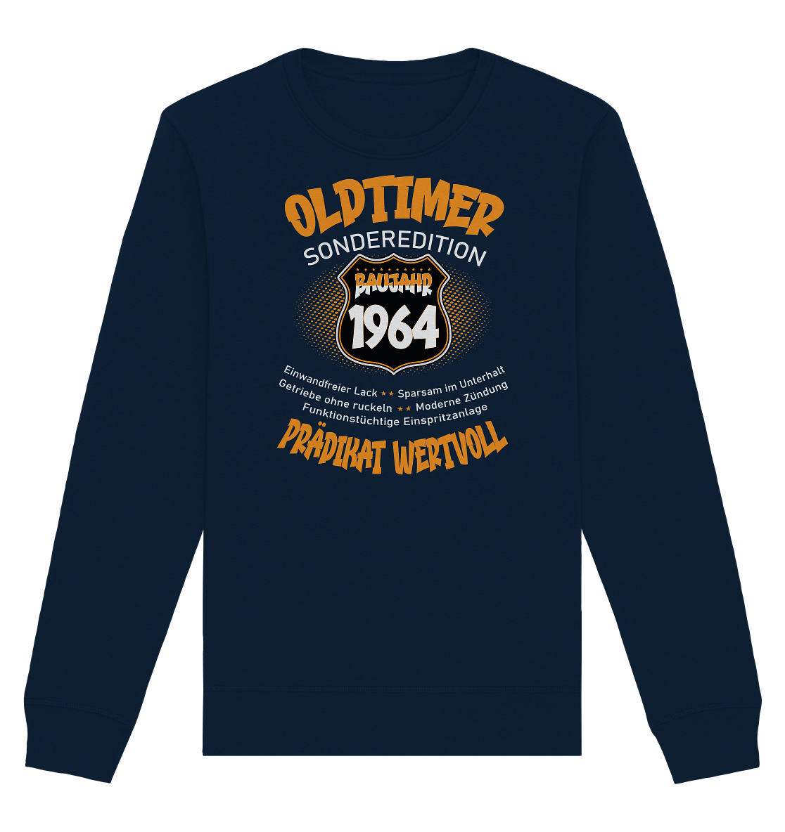 60 Geburtstag Oldtimer Baujahr 1964 - Organic Unisex Sweatshirt