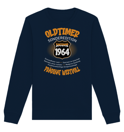 60 Geburtstag Oldtimer Baujahr 1964 - Organic Unisex Sweatshirt