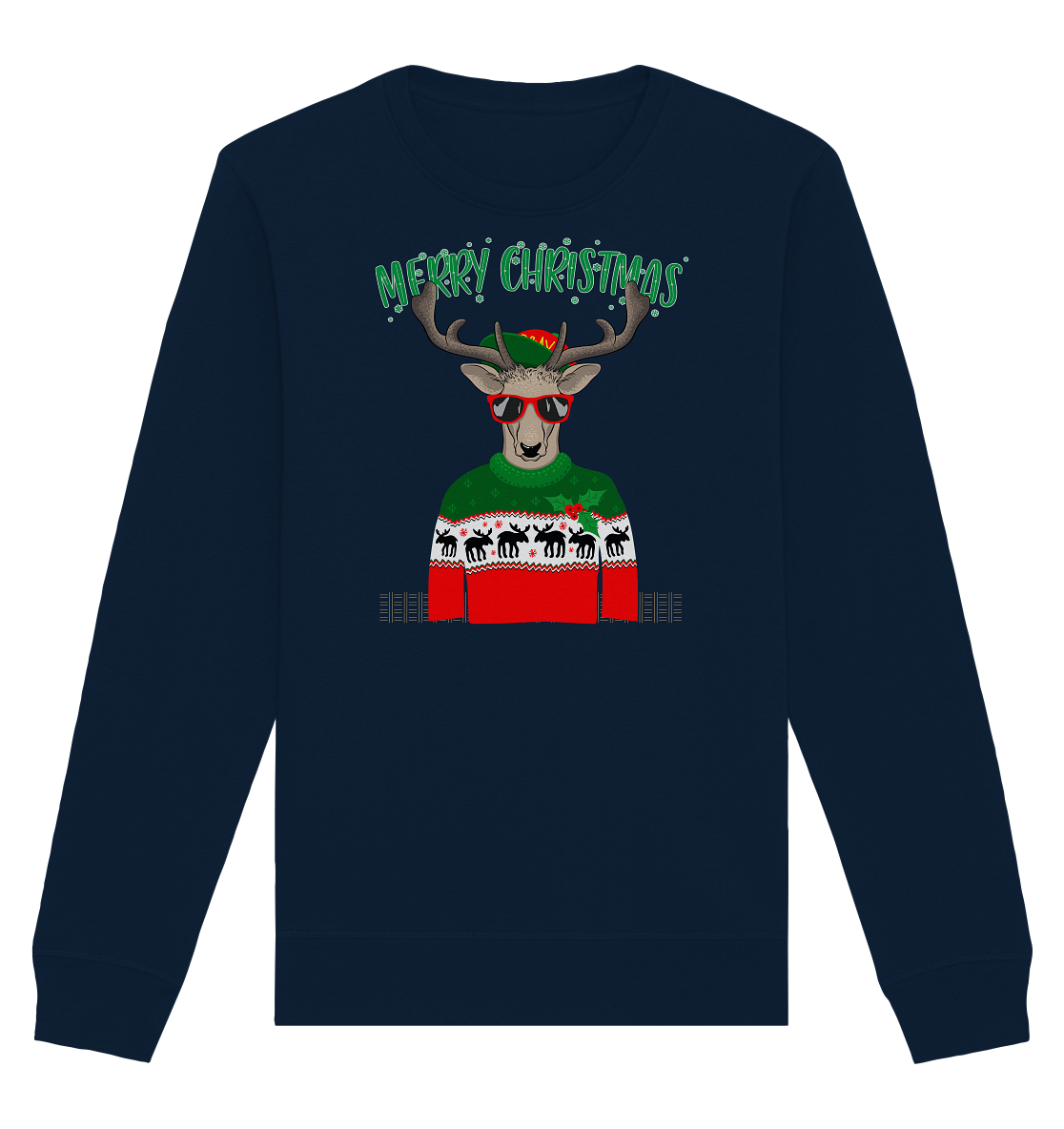 Merry Christmas Rentier - Organic Unisex Sweatshirt