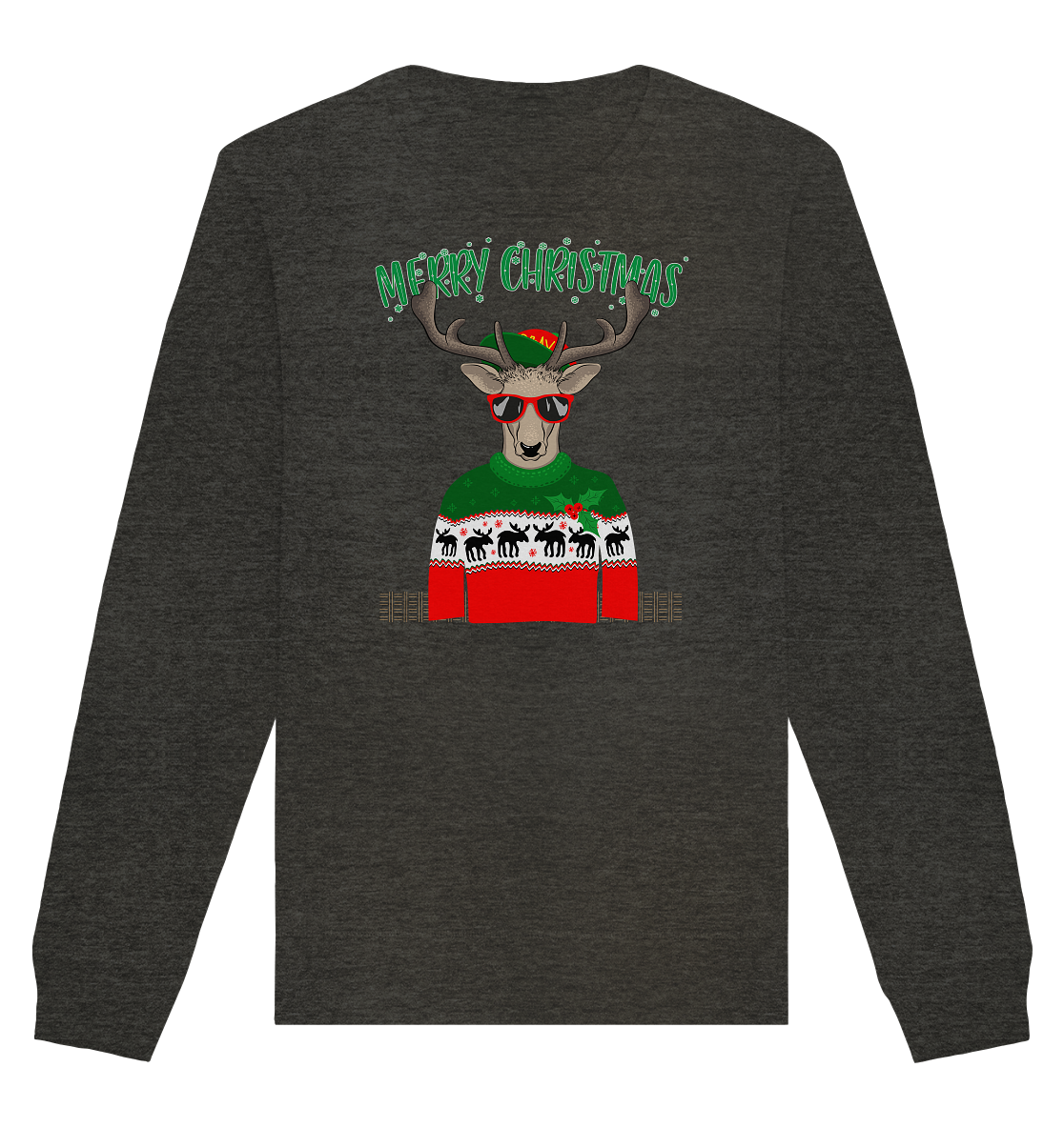 Merry Christmas Rentier - Organic Unisex Sweatshirt