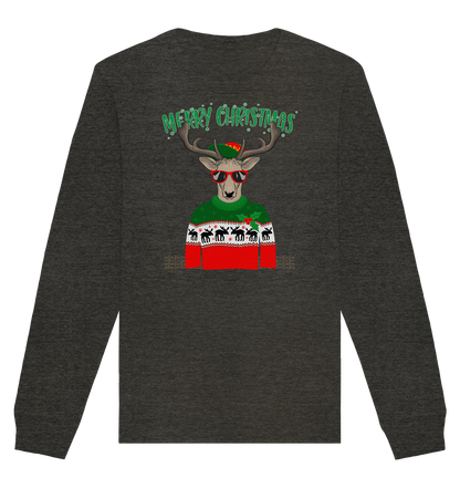 Merry Christmas Rentier - Organic Unisex Sweatshirt