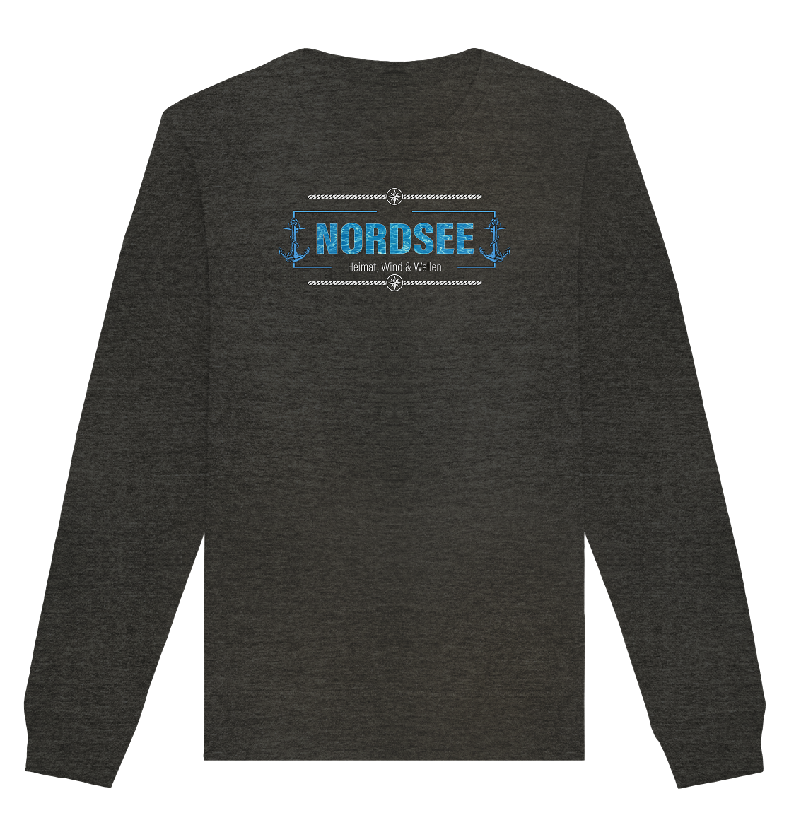 Nordsee Heimat Wind und Wellen Anker - Organic Unisex Sweatshirt