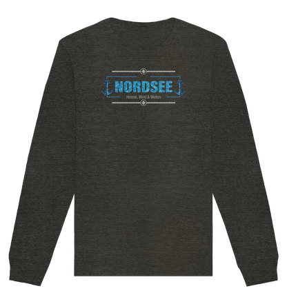 Nordsee Heimat Wind und Wellen Anker - Organic Unisex Sweatshirt