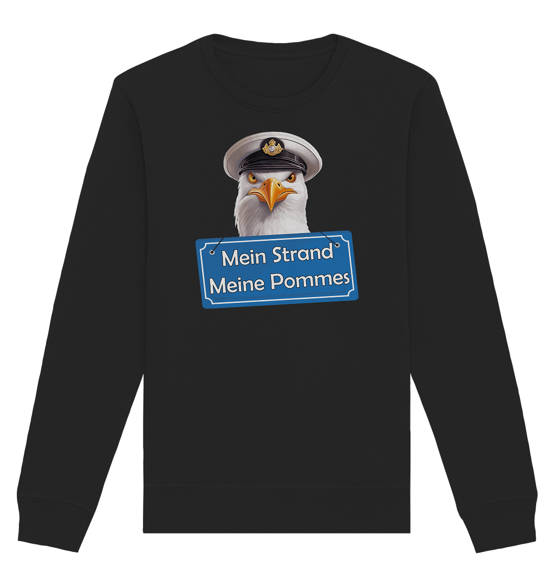 Mein Strand meine Pommes - Organic Unisex Sweatshirt