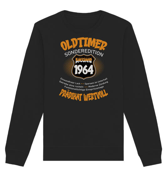 60 Geburtstag Oldtimer Baujahr 1964 - Organic Unisex Sweatshirt