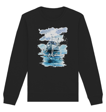 Relax Schiff Aquarell - Organic Unisex Sweatshirt