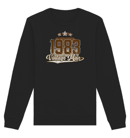 Vintage Man 1983 40.Geburtstag - Organic Unisex Sweatshirt