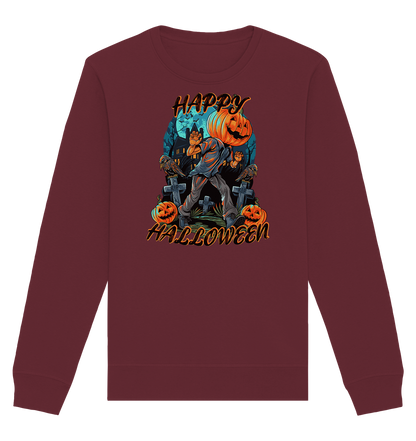 Happy Halloween Kürbiskopf - Organic Unisex Sweatshirt