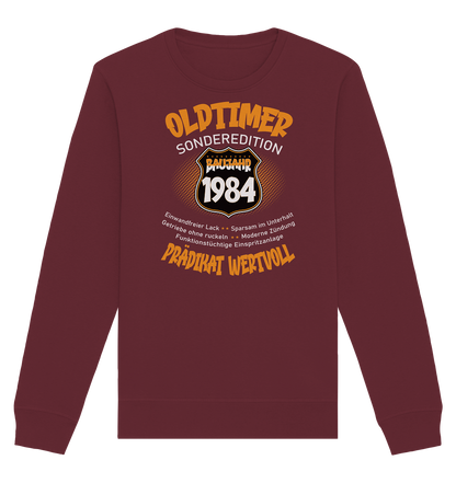 40 Geburtstag Oldtimer Baujahr 1984 - Organic Unisex Sweatshirt