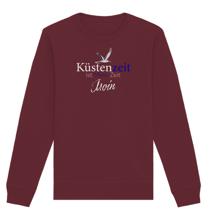 Küstenzeit ist Meer Zeit Moin - Premium Bio Sweatshirt