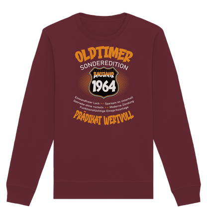 60 Geburtstag Oldtimer Baujahr 1964 - Organic Unisex Sweatshirt