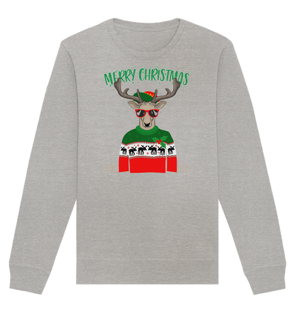 Merry Christmas Rentier - Organic Unisex Sweatshirt