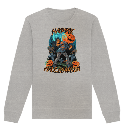 Happy Halloween Kürbiskopf - Organic Unisex Sweatshirt