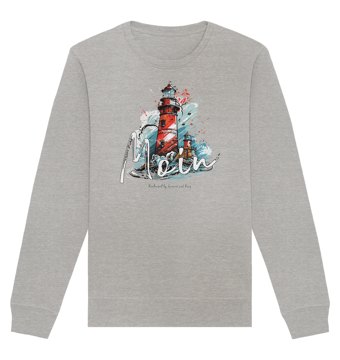 Moin Leuchtturm Aquarell - Organic Unisex Sweatshirt