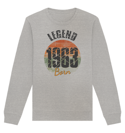 1963 born Legend 60.Geburtstag - Organic Unisex Sweatshirt